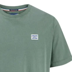 Tee shirt L'amour Pastis toujours l'amour col ras de cou vieux vert Homme JACK & JONES