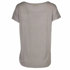 Tee shirt liseré doré fluide à manches courtes Femme DEELUXE 74
