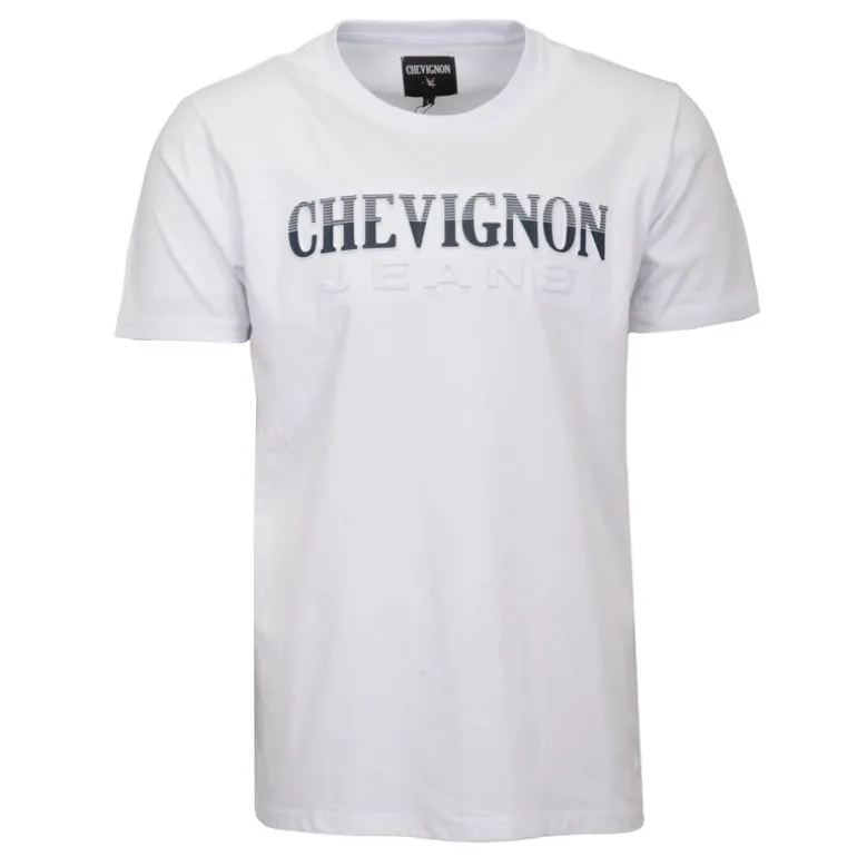 Tee shirt logo rayé en coton Homme CHEVIGNON