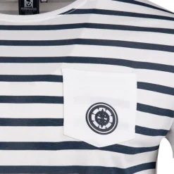 Tee shirt macnhes courtes marinière mupy Homme BLAGGIO