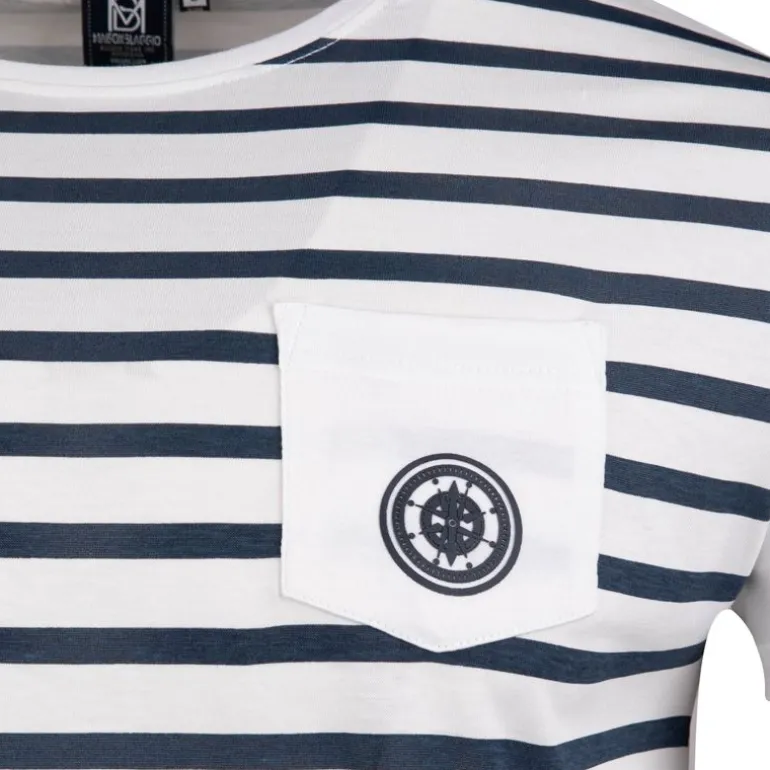 Tee shirt macnhes courtes marinière mupy Homme BLAGGIO