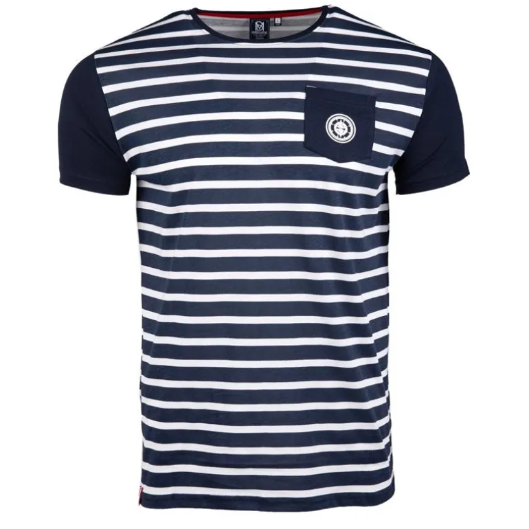Tee shirt macnhes courtes marinière mupy Homme BLAGGIO