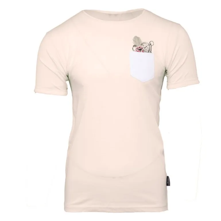 Tee shirt maddy avec poche colorée imprimé rose Homme BLAGGIO