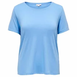 Tee shirt manches courtes retroussées col rond Femme ONLY CARMAKOMA