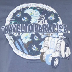 Tee shirt manches courtes imprime coton doux Paradise margot assor 24 Homme BLAGGIO