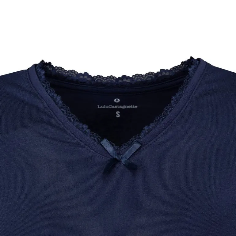 Tee shirt manches courtes col V dentelles lona Femme LULU CASTAGNETTE