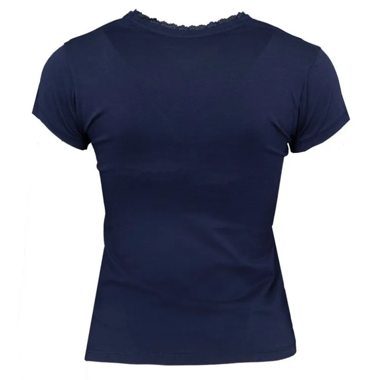 Tee shirt manches courtes col V dentelles lona Femme LULU CASTAGNETTE