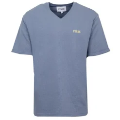 Tee shirt manches courtes col V texturé avec logo Homme GIANFRANCO FERRE