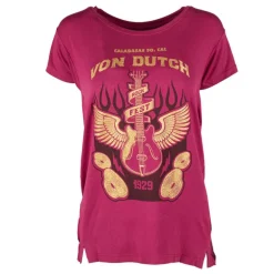 Tee shirt manches courtes rock Femme VON DUTCH