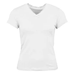 Tee shirt manches courtes col V dentelles lona Femme LULU CASTAGNETTE