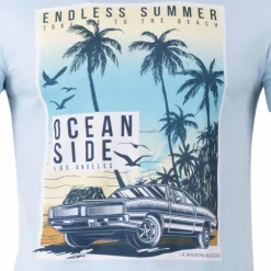 Tee shirt manches courtes imprime coton doux Los Angeles mao assor 24 Homme BLAGGIO