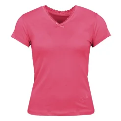 Tee shirt manches courtes col V dentelles lona Femme LULU CASTAGNETTE