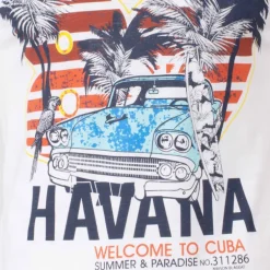 Tee shirt manches courtes imprime coton doux Cuba molly assor 24 Homme BLAGGIO