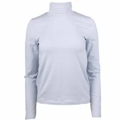 Tee shirt manches longues col roulé logo 95% coton Femme CALVIN KLEIN