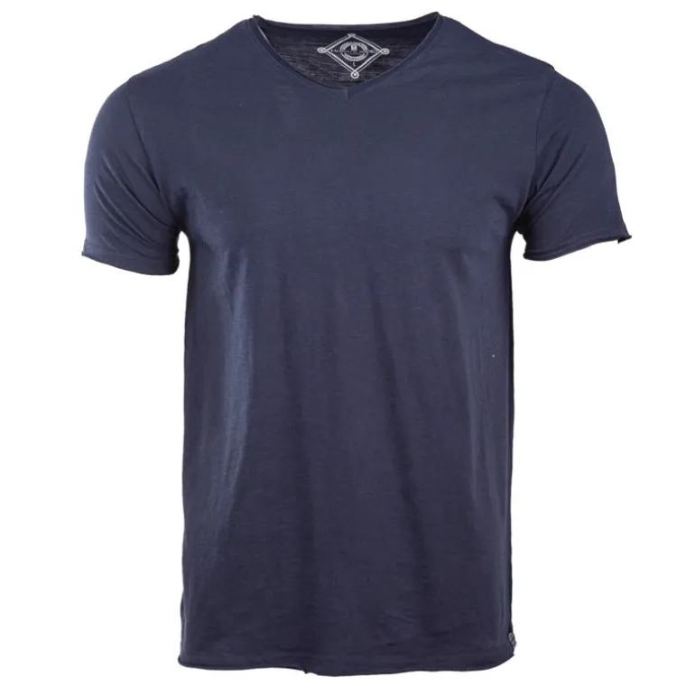 Tee shirt mc col v slub 100 % coton assor 24 myke-a Homme BLAGGIO