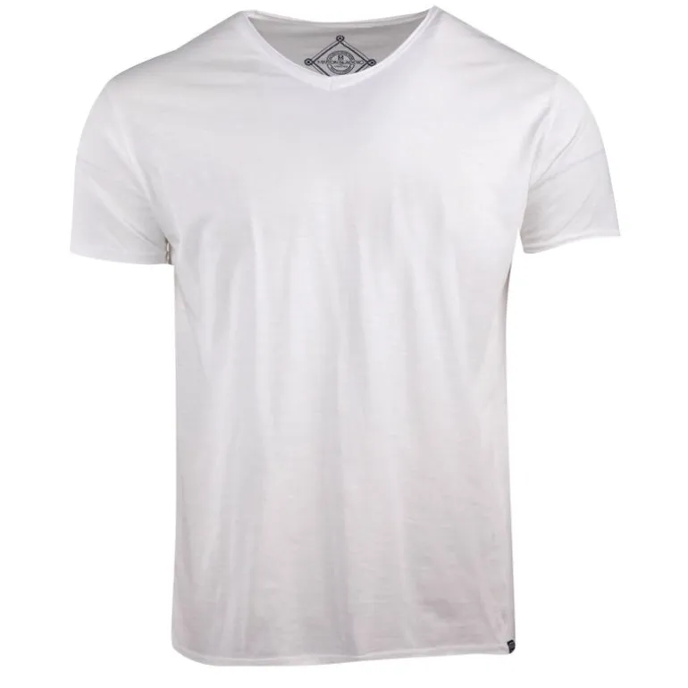 Tee shirt mc col v slub 100 % coton assor 24 myke-a Homme BLAGGIO