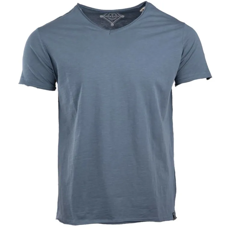 Tee shirt mc col v slub 100 % coton assor 24 myke-a Homme BLAGGIO