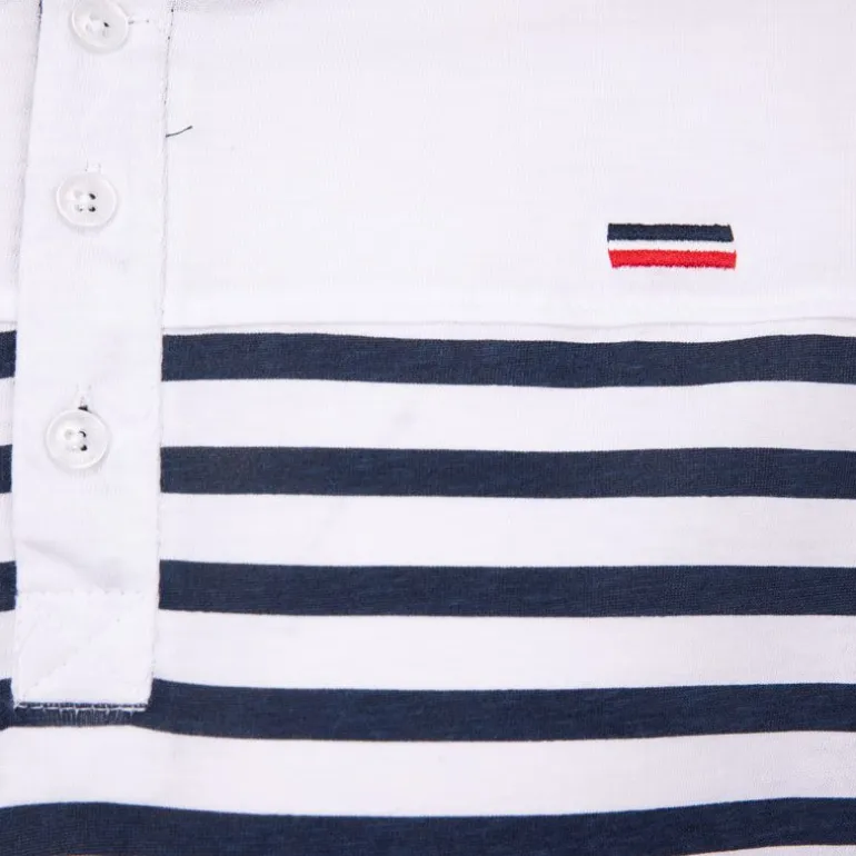 Tee shirt murphy marinière avec col boutonné Homme BLAGGIO