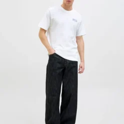 Tee shirt mykonos blanc imprimé perroquet coton Homme JACK & JONES