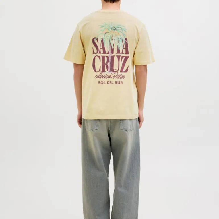 Tee shirt mykonos italian straw col rond Homme JACK & JONES