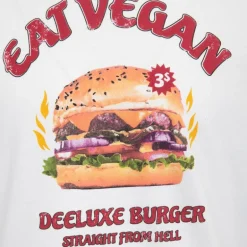 Tee shirt natural burger Eat Vegan Homme DEELUXE 74