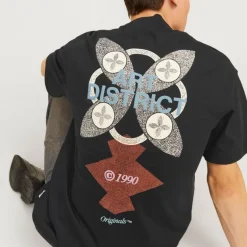 Tee shirt Noho col ras de cou loose fit coton dos imprimé Homme JACK & JONES