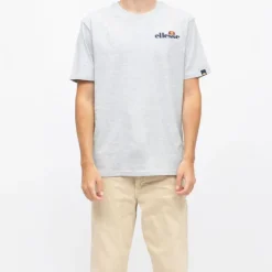 Tee shirt noir col rond regular logo brodé Homme ELLESSE