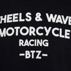 Tee shirt noir jersey empiècements blanches Homme WHEELS AND WAVES