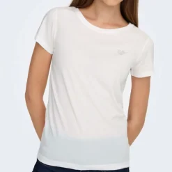 Tee shirt paris cloud dancer studio coeur à strass motive Femme JDY