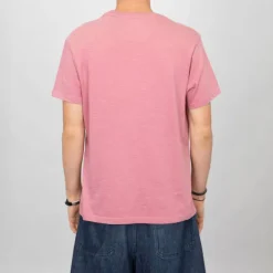 Tee shirt rose estival coton chiné imprimé logo Homme VON DUTCH