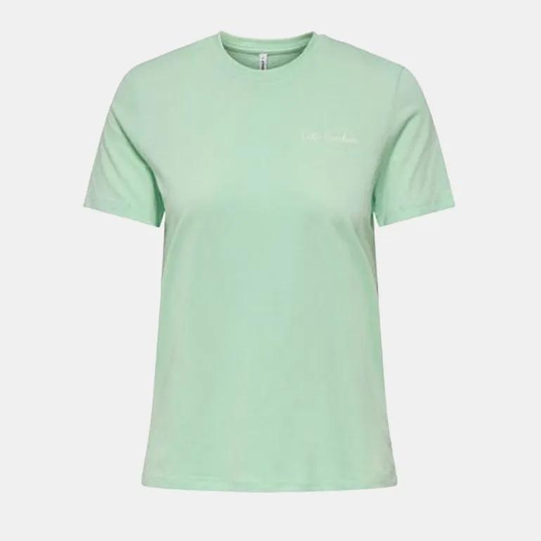 Tee shirt Texi coton couleur vert d'eau Femme ONLY
