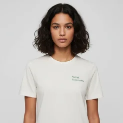 Tee shirt Texi Feeling lucky today coton Femme ONLY