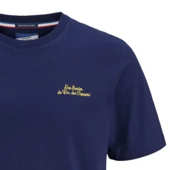 Tee shirt uni col ras de cou coton imprimé texte Homme JACK & JONES