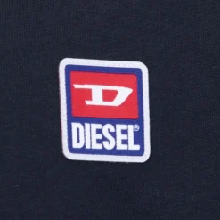 Tee shirt uni coton avec logo brodé Homme DIESEL