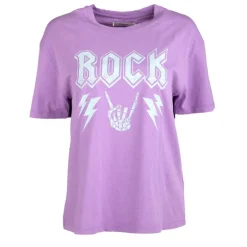 Tee shirt uni imprimé Rock Femme DEELUXE 74