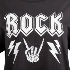 Tee shirt uni imprimé Rock Femme DEELUXE 74