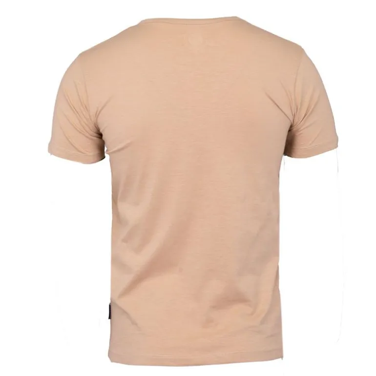 Tee shirt uni manu-b col v avec boutons Homme BLAGGIO