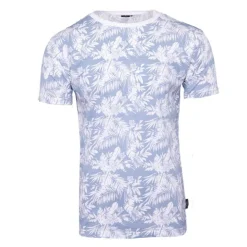 Tee shirt uni menson-b avec imprimé feuilles Homme BLAGGIO