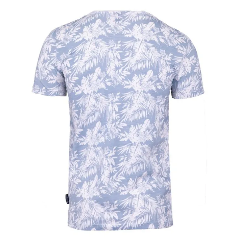 Tee shirt uni menson-b avec imprimé feuilles Homme BLAGGIO