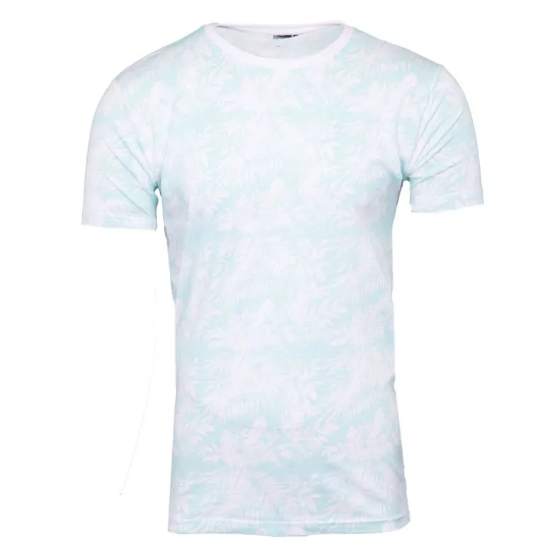 Tee shirt uni menson-b avec imprimé feuilles Homme BLAGGIO