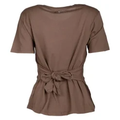 Tee shirt uni nœud au dos Femme DEELUXE 74