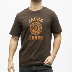 Tee shirt victo coton imprimé logo blason Homme JACK & JONES