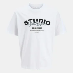 Tee shirt yuki coton imprimé logo col ras de cou Homme JACK & JONES