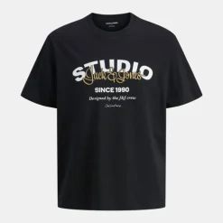 Tee shirt yuki coton imprimé logo col ras de cou Homme JACK & JONES