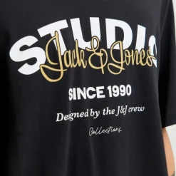 Tee shirt yuki coton imprimé logo col ras de cou Homme JACK & JONES