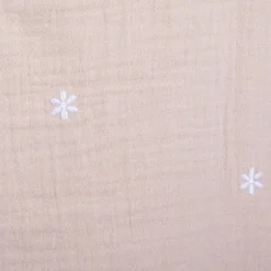 Top à bretelles beige brodé gaze de coton Femme PIECES