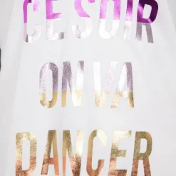Top blanc à sequins