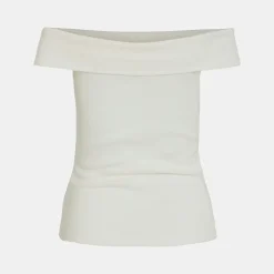 Top coton sahia black épaules dénudées Femme VILA