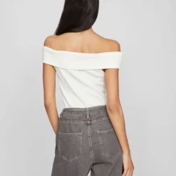 Top coton sahia black épaules dénudées Femme VILA