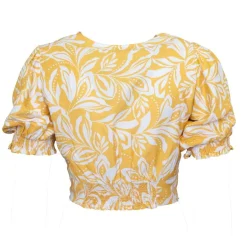Top crop bicolore jaune timea Femme LA PETITE ETOILE
